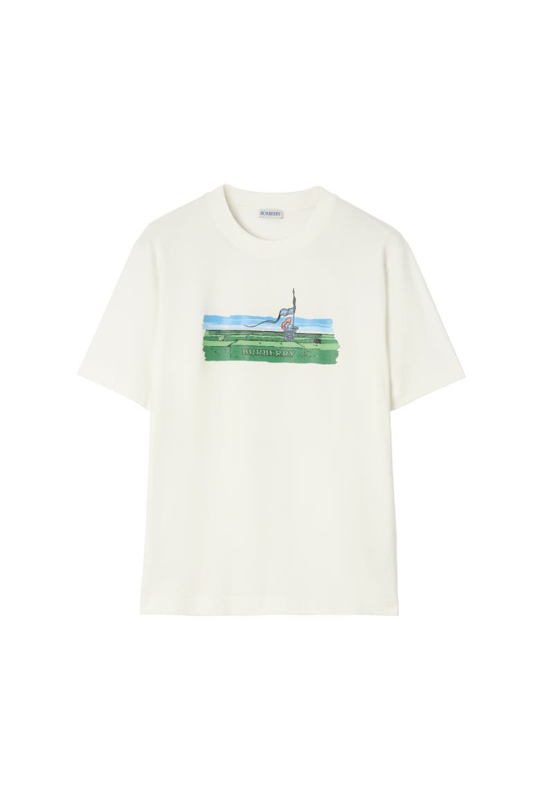 Maze Cotton T-shirt, Alternate, color, Chalk white