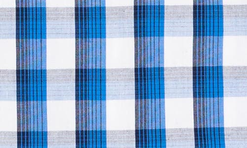 Joe's Plaid Short Sleeve Button-up Shirt & Denim Shorts Set In Blue