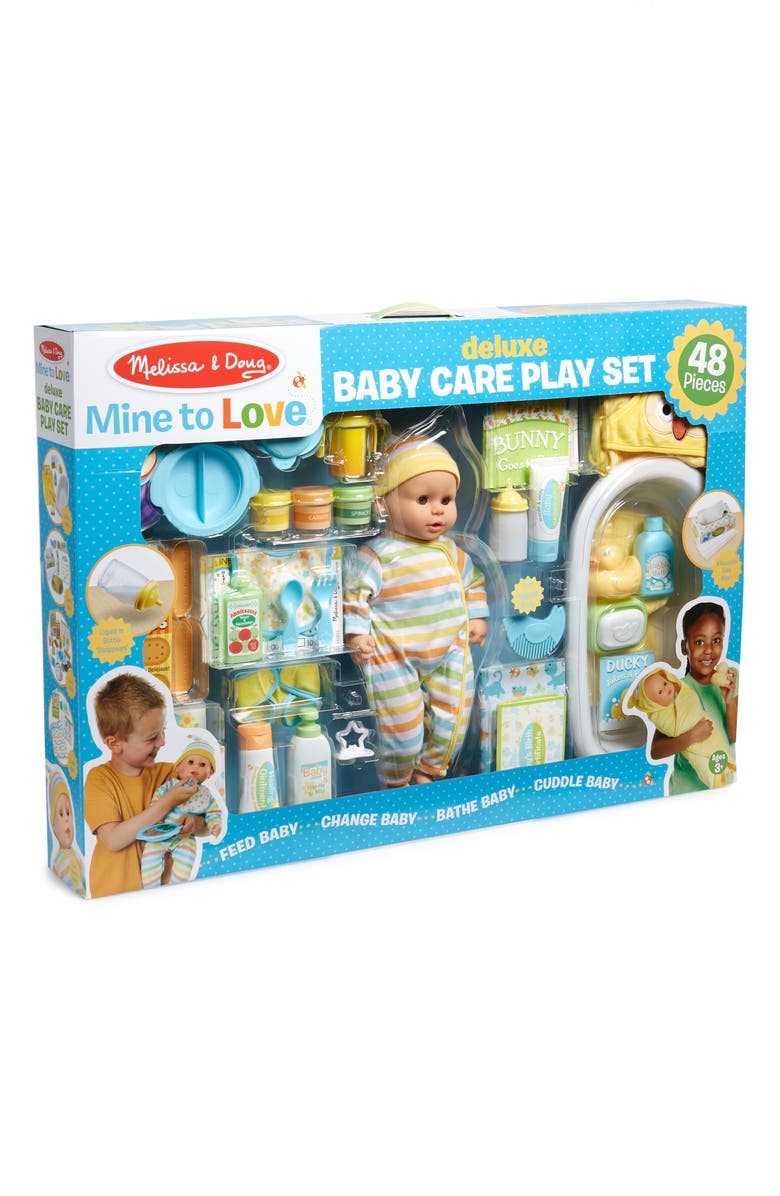 Melissa & Doug Mine to Love Deluxe Baby Care Playset, Main, color,