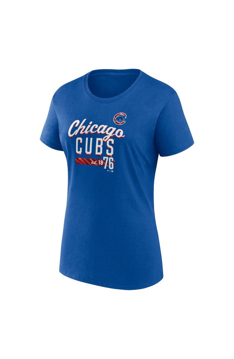 FANATICS Women's Fanatics Branded Royal Chicago Cubs Logo Fitted T-Shirt, Alternate, color, 