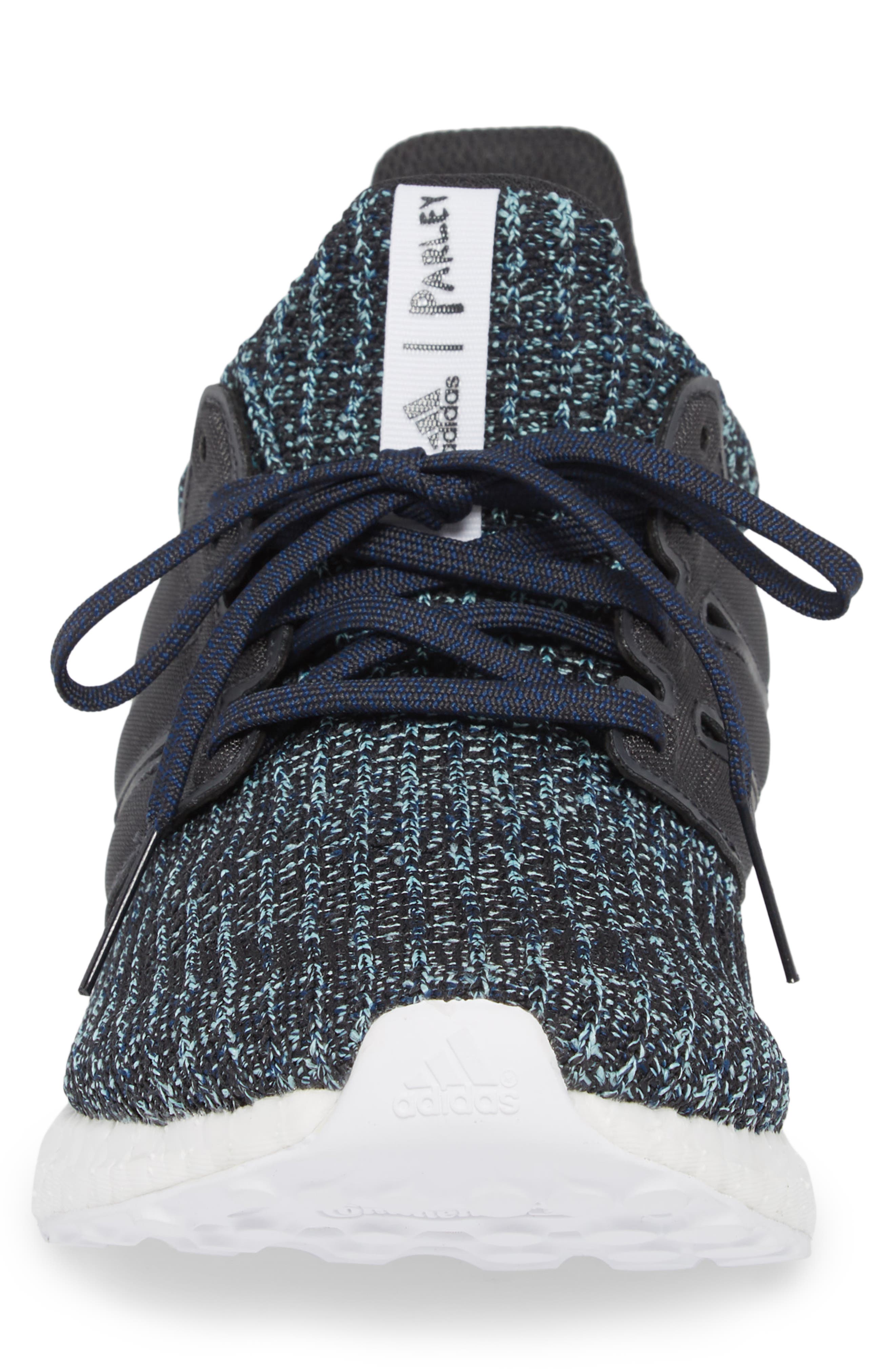 x Parley UltraBoost Running Shoe, Alternate, color, CARBON / BLUE SPIRIT