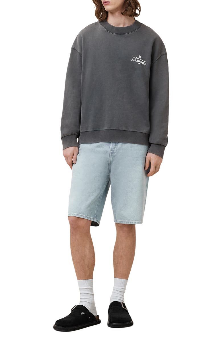 AllSaints Soleil Cotton Graphic Sweatshirt, Alternate, color,