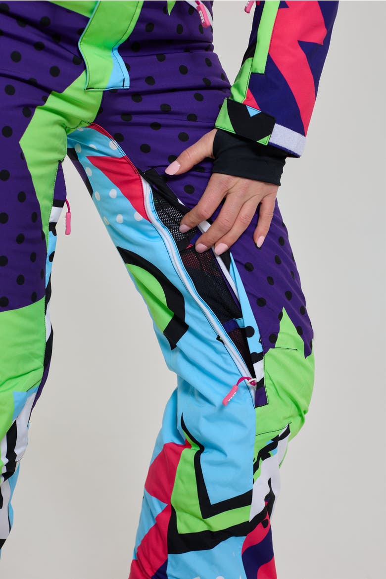 Fresh Prince X Women's Shaped Ski Suit, Alternate, color, Colorful geometric design