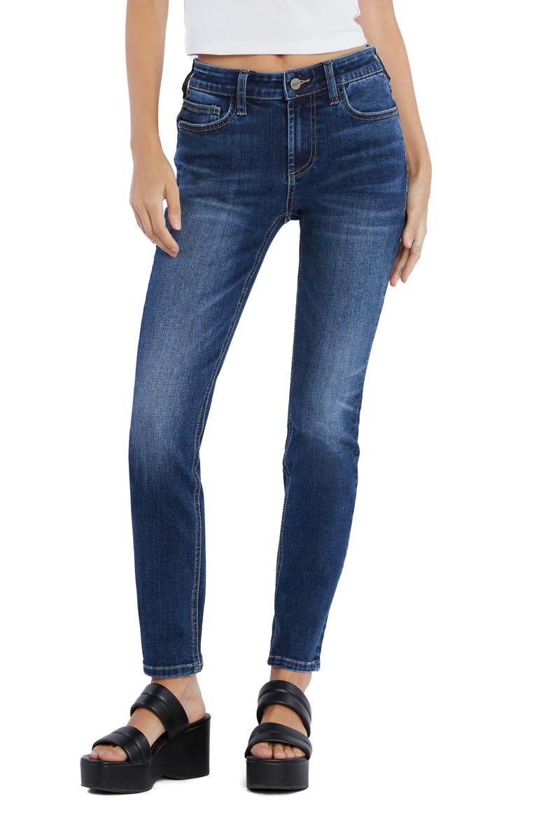 Mid Rise Skinny Jeans, Main, color, SIENNA BLUE