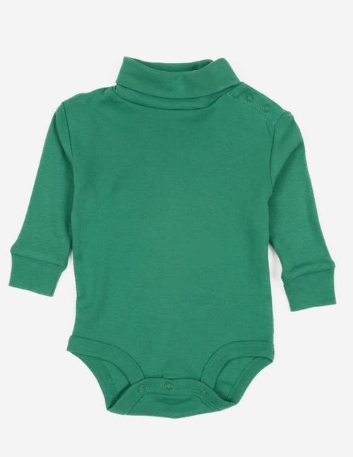 Leveret Baby Turtleneck Bodysuit, Cotton Long Sleeve In Blue