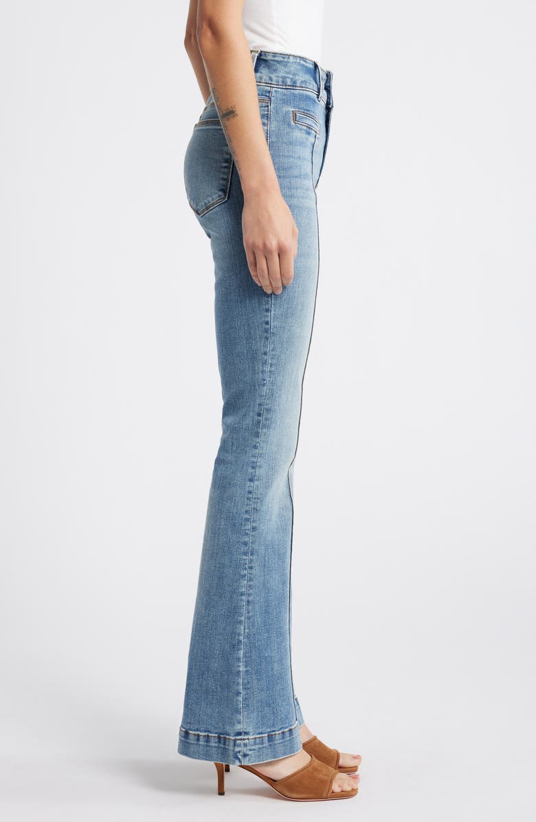 KUT from the Kloth Ana Pintuck High Waist Flare Jeans, Alternate, color, 