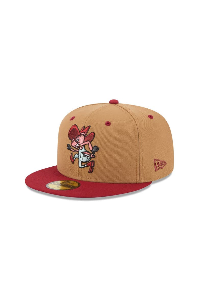 Men's New Era  Brown Rocket City Trash Pandas Theme Nights 59FIFTY Fitted Hat, Main, color, Brown