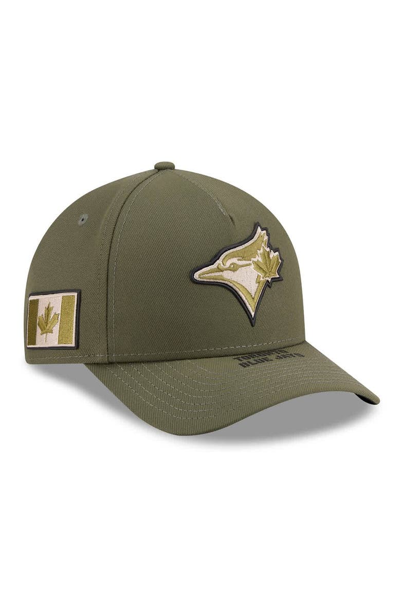 New Era Men's New Era  Olive Toronto Blue Jays 2026 Armed Forces Day 9FORTY Adjustable Hat, Main, color, 