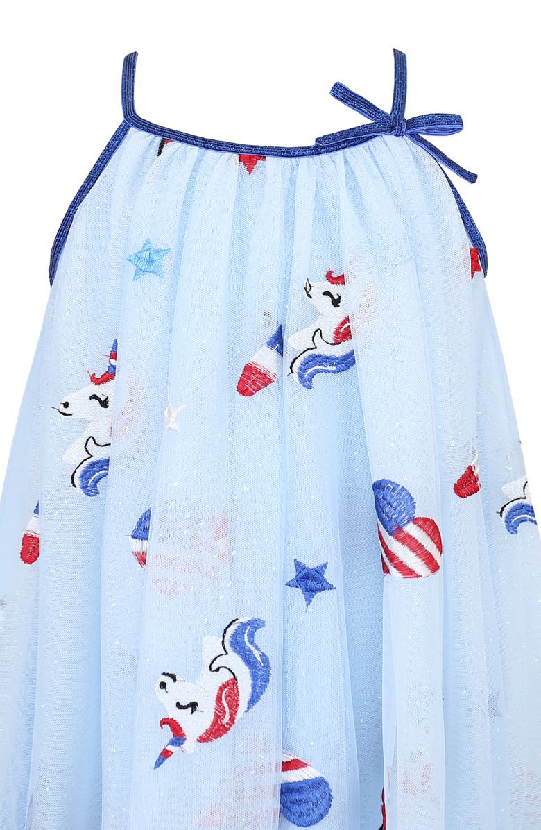 Zunie Kids' Embroidered Fourth of July Dress, Alternate, color,