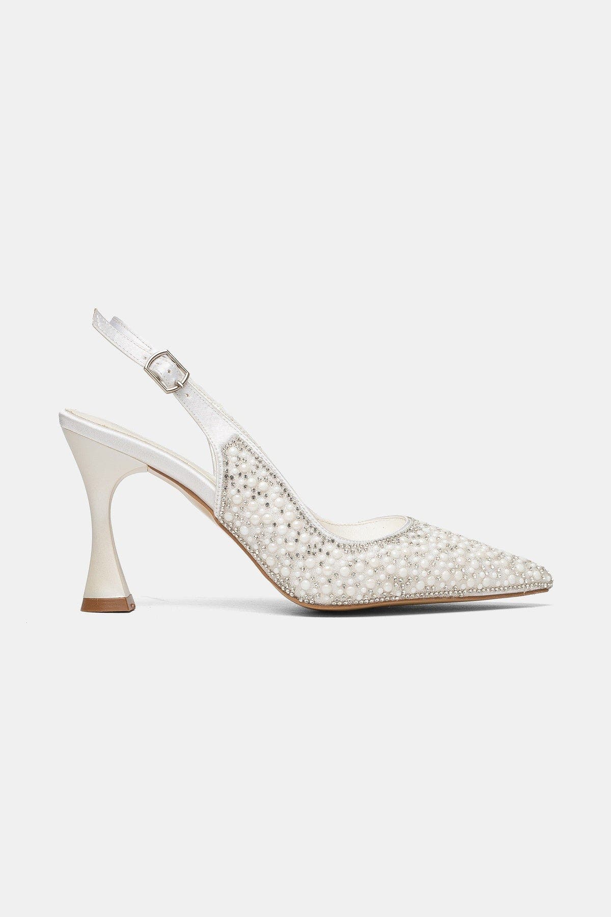 Madison Embellished Slingback Pump, Alternate, color, Ivory