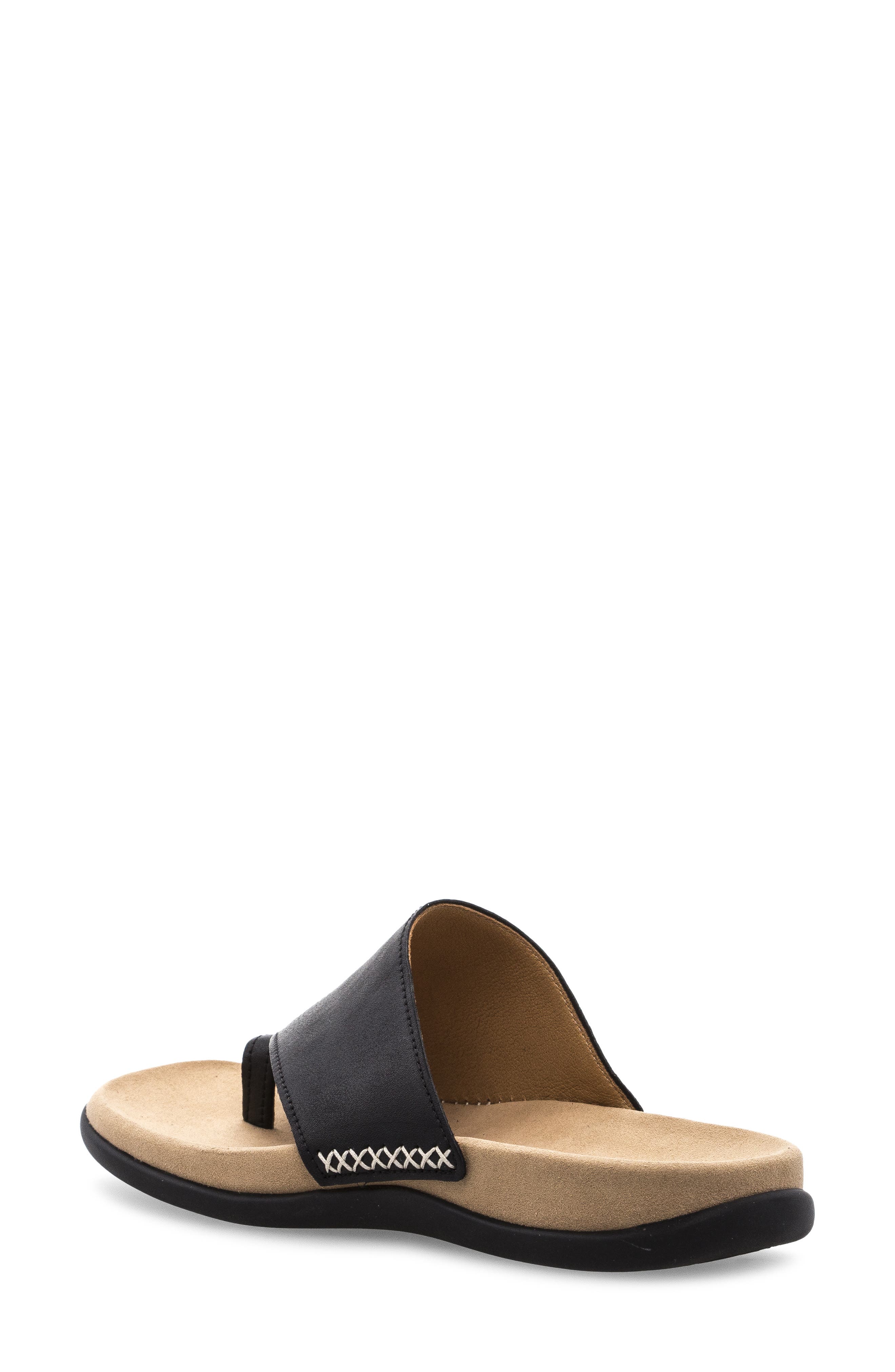 Gabor Asymmetric Flip Flop, Alternate, color, Black