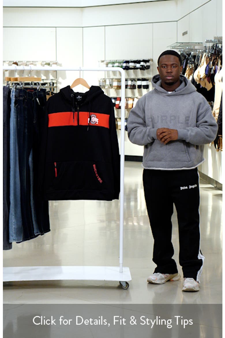 Men's Colosseum Black Ohio State Buckeyes Quarter-Zip Hoodie video
