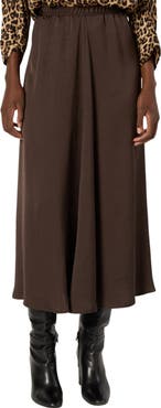 GERARD DAREL Bella Satin Midi Skirt