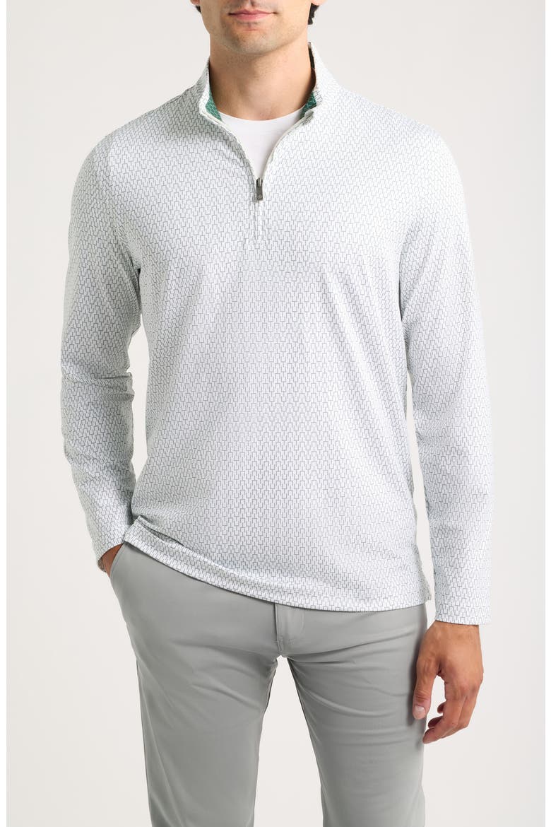 Game Day XC+™ Goal Post Print Quarter Zip Pullover, Main, color, GREEN