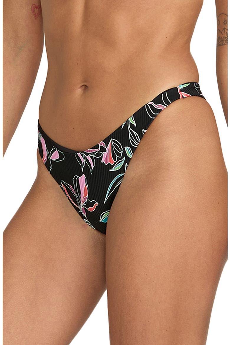 Dream In Bloom Rib Bikini Bottoms, Alternate, color, MULTI