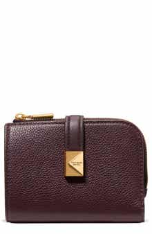 deco pebbled leather bifold wallet