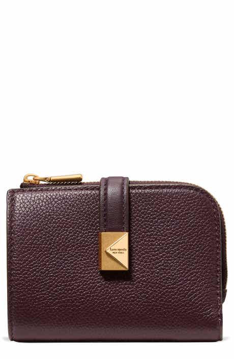 deco pebbled leather bifold wallet