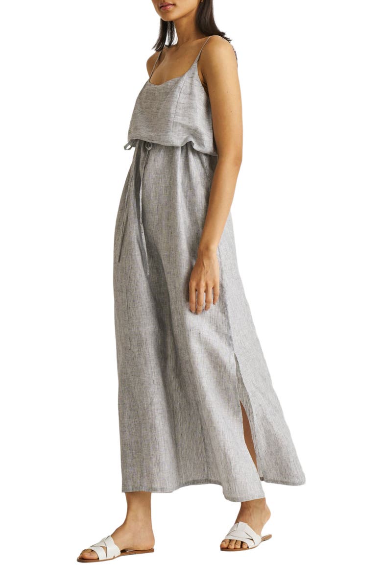 Reistor Strappy Maxi Dress, Alternate, color, Pin-Striped Linen