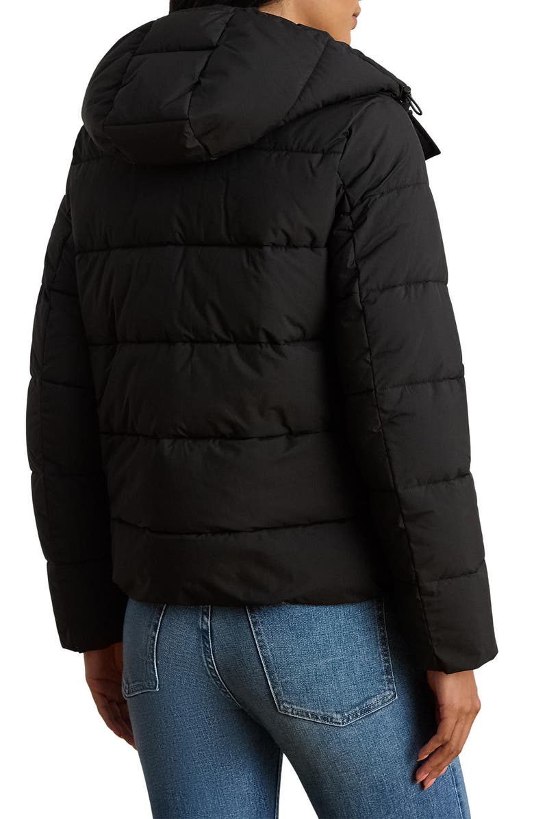 Lauren Ralph Lauren Crested Puffer Coat, Alternate, color, Black