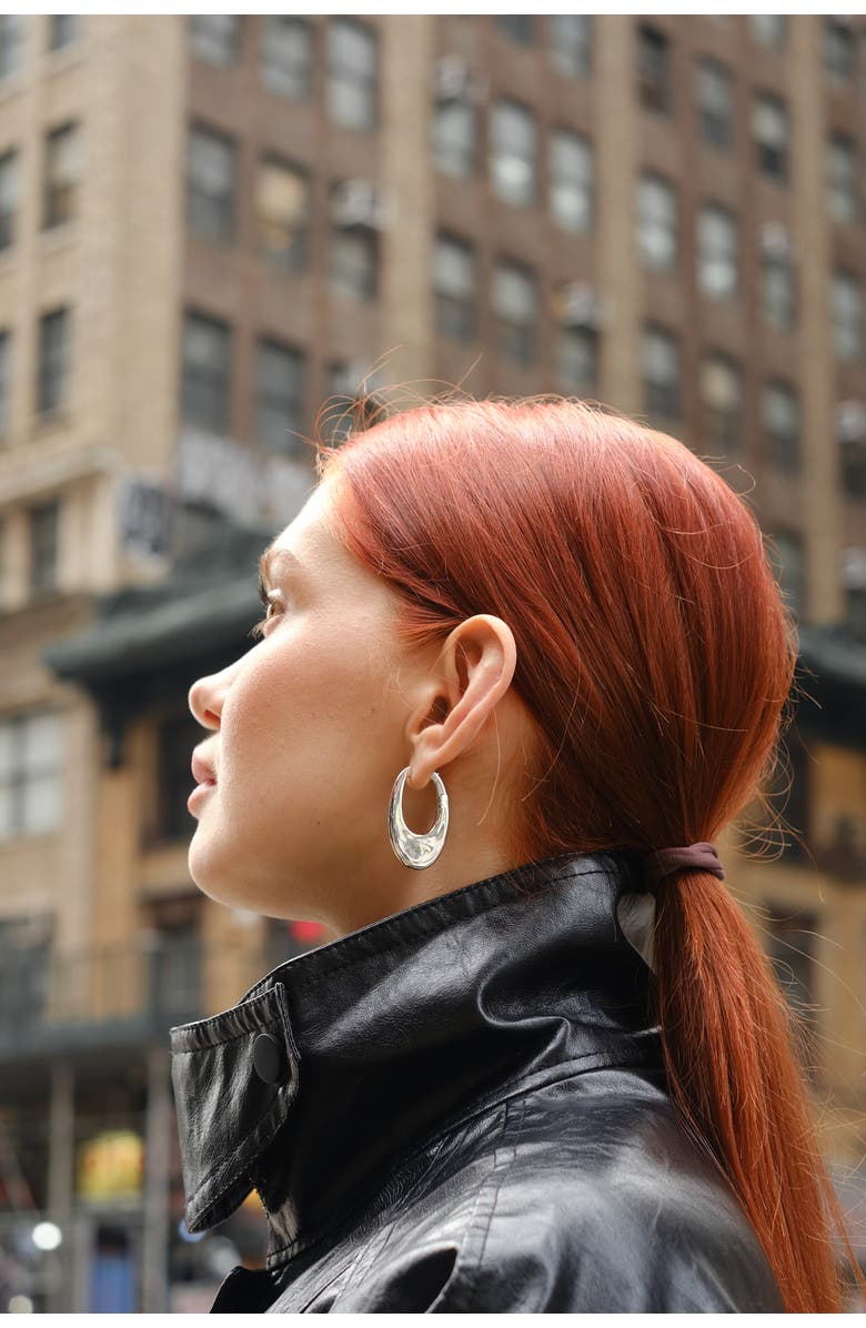 Zynnia Collective Lume Hoops, Alternate, color, Silver