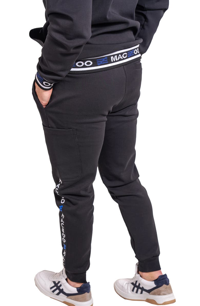 Maceoo Ceo Cotton Blend Cargo Joggers, Alternate, color, Black