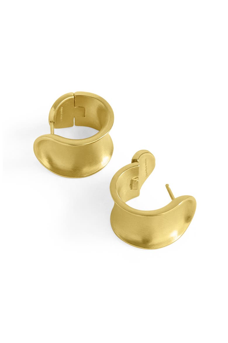 Sol Huggie Hoop Earrings, Alternate, color, GOLD