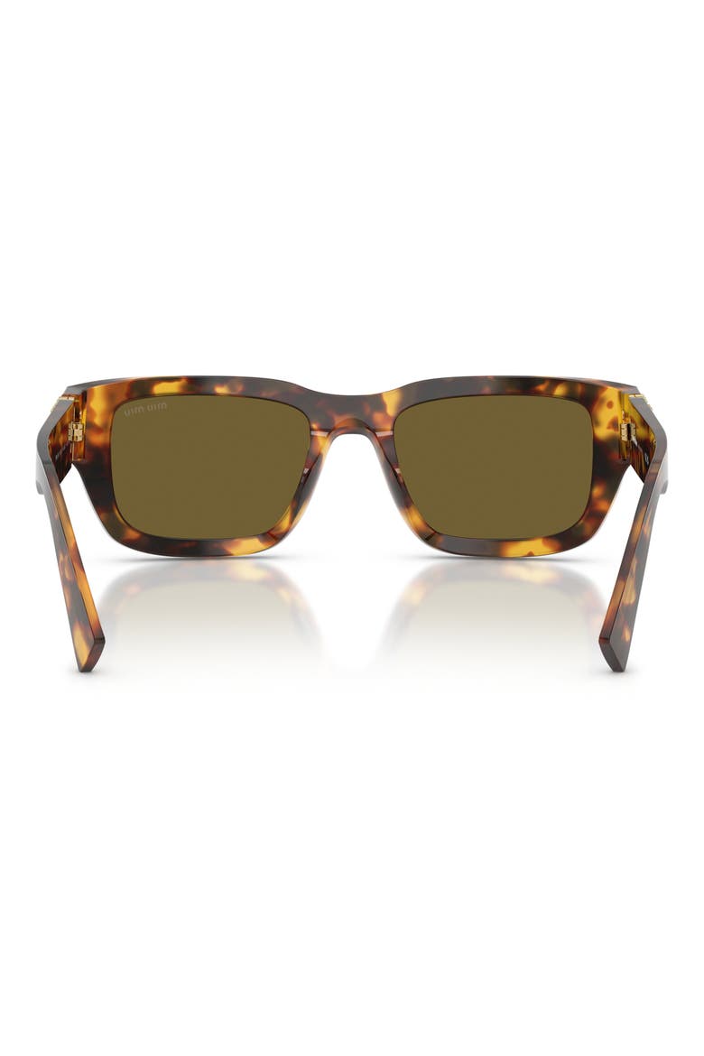 53mm Square Sunglasses, Alternate, color, HONEY HAVANA / DARK BROWN