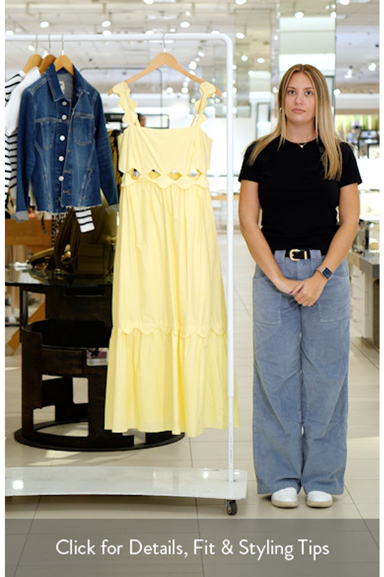 Dixie Scalloped Cutout Cotton Maxi Dress video