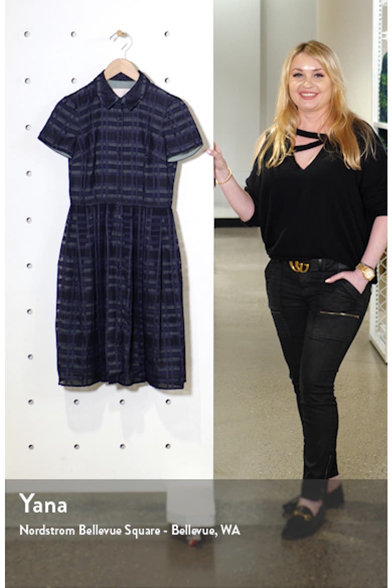 Mackenzie Windowpane Jacquard Shirtdress video