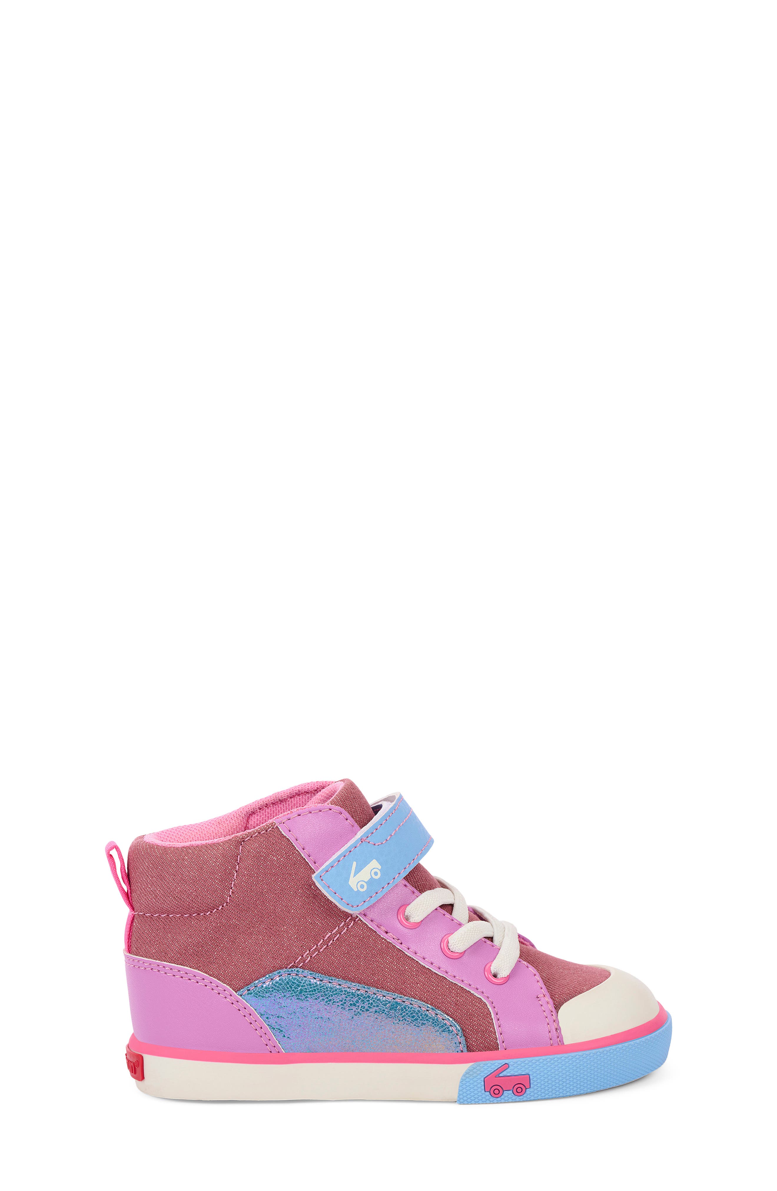Kids' Dayton Colorblock High Top Sneaker, Alternate, color, BERRY