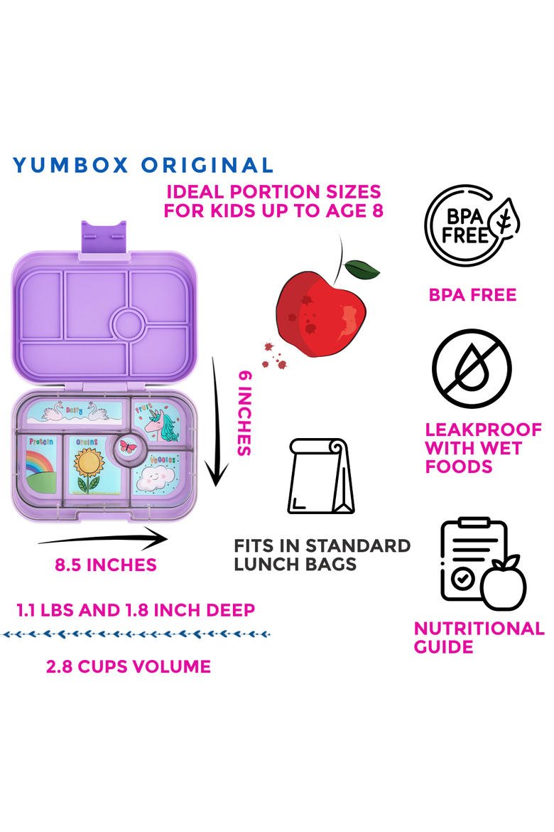 Original Leakproof Bento Lunch Box for Kids, Alternate, color, Lavande Purple