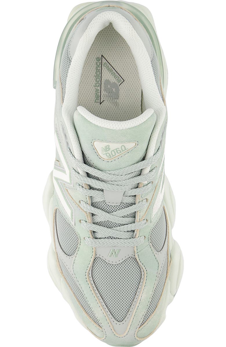 New Balance Gender Inclusive 9060 Sneaker, Alternate, color, Mosaic Green/ Sea Salt