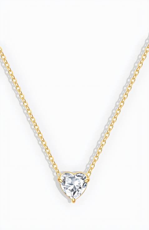 Dainty Birthstone Heart Necklace