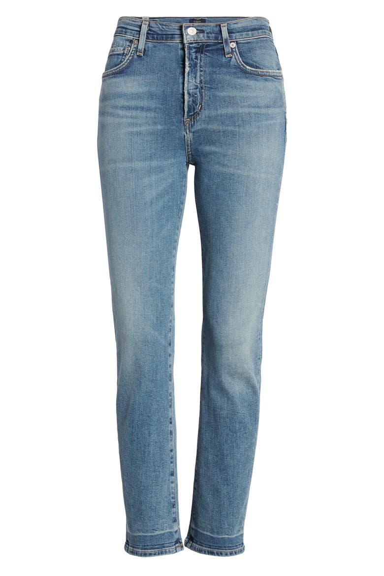 Harlow High Waist Ankle Slim Jeans, Alternate, color, CAPESIDE