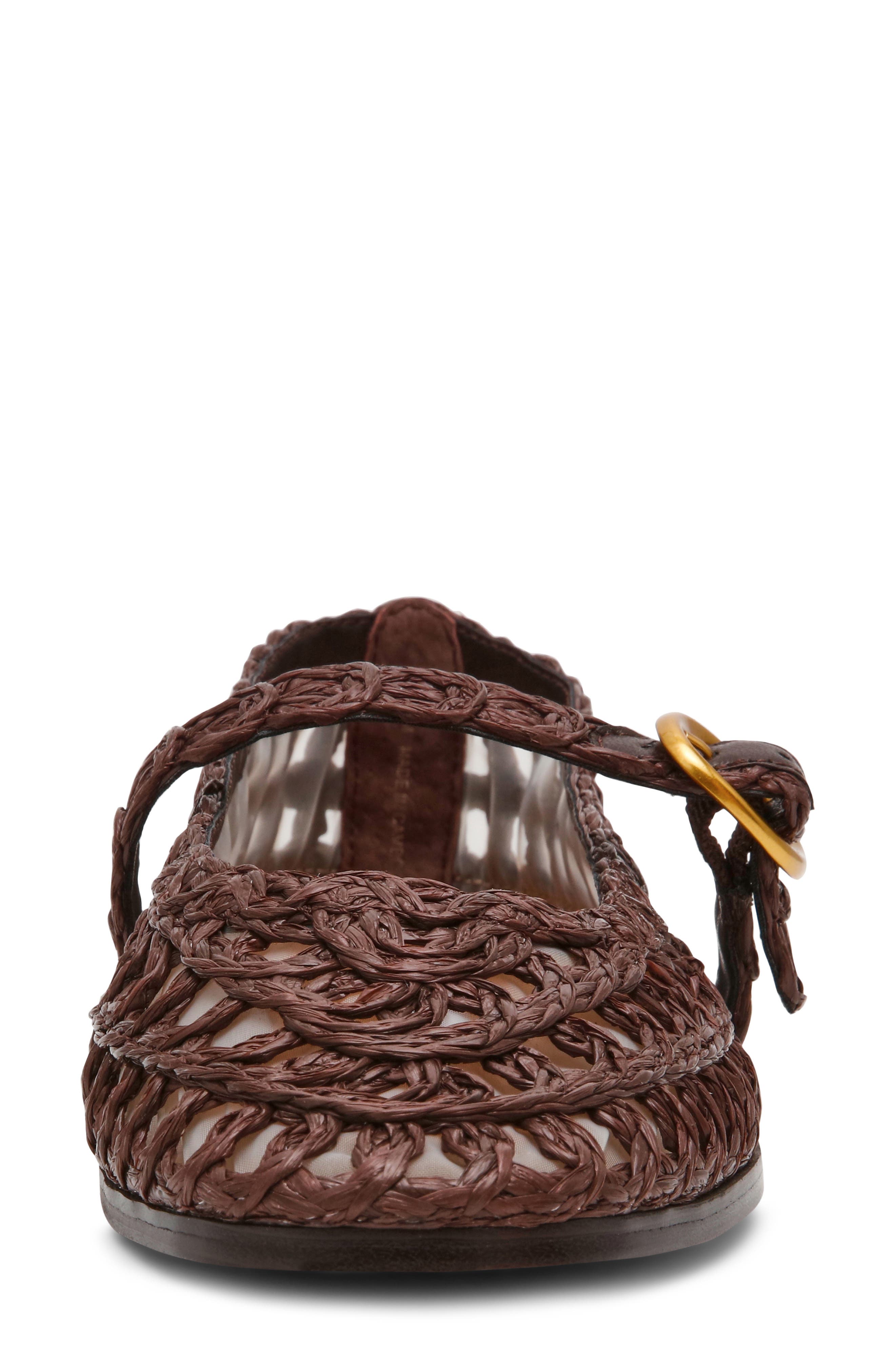 Steve Madden Melody Raffia Mary Jane Flat, Alternate, color, Brown Raffia