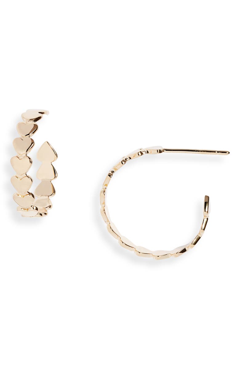 Jennifer Zeuner Drea Hoop Earrings, Main, color, Yellow Gold