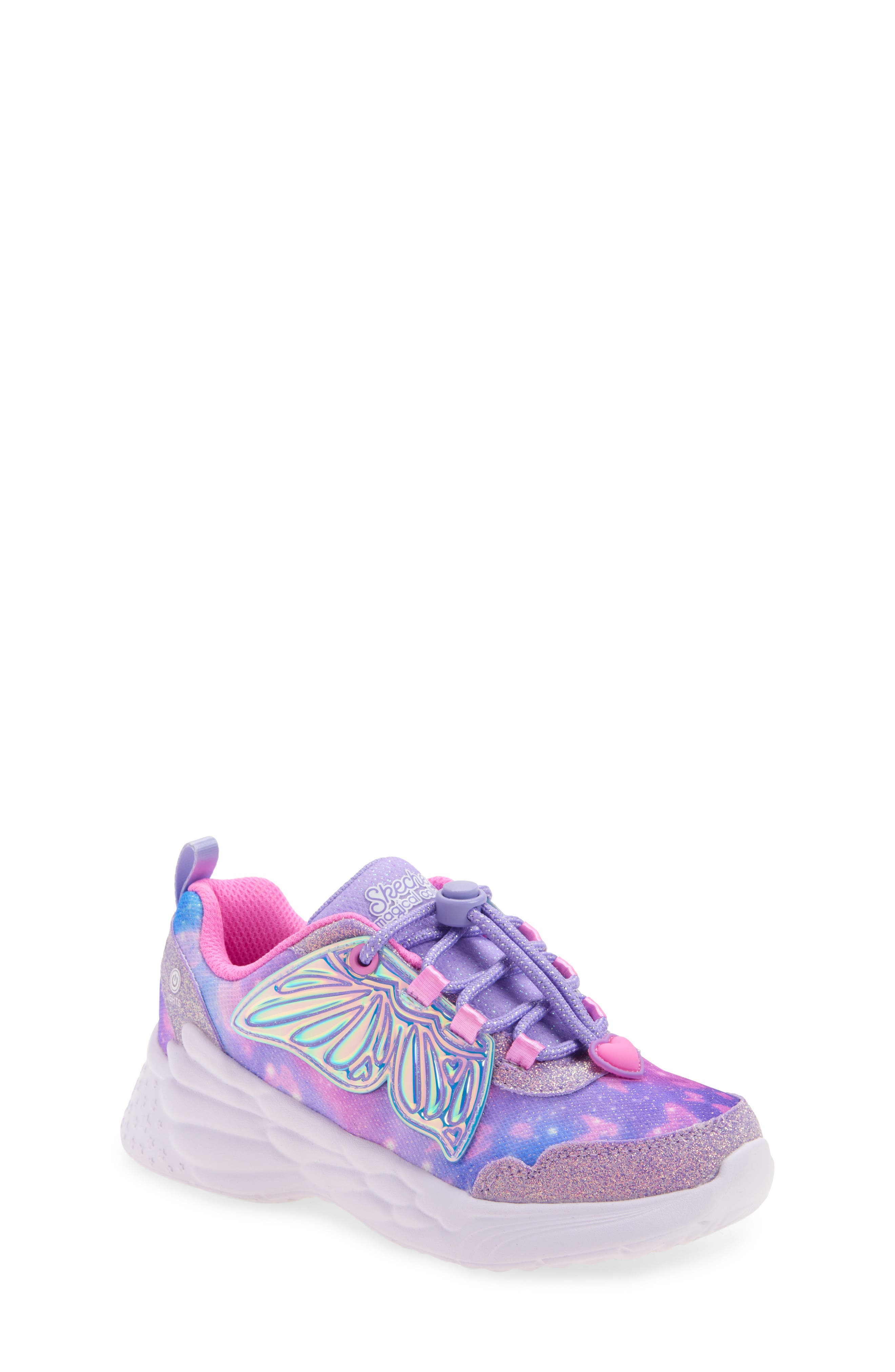 Kids' Dream Racer - Wing Brites Light-Up Sneaker, Main, color, LAVENDER/ MULTI