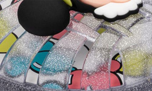 Melissa X Disney® Mickey & Minnie Possession Fisherman Sandals In Glitter Clear Slv