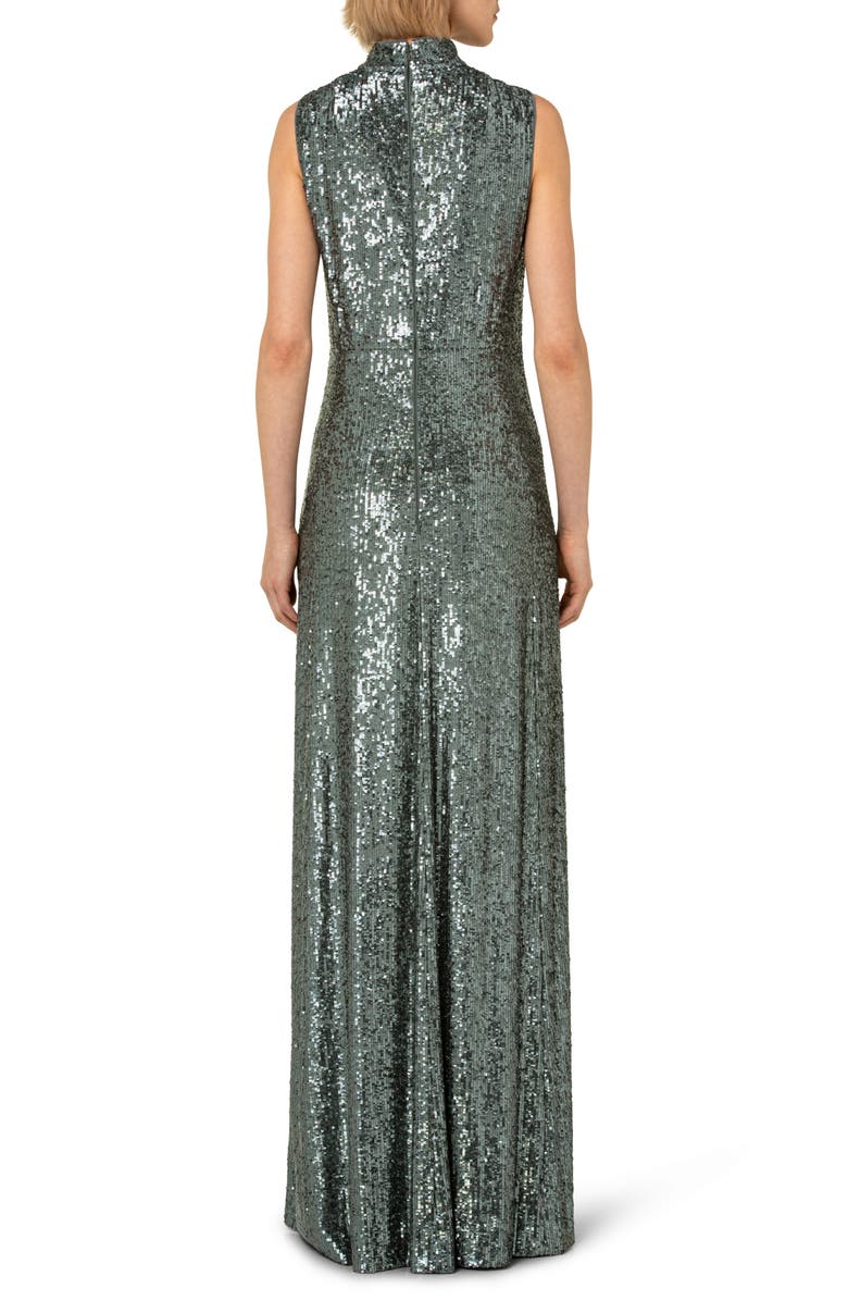 Akris Mock Neck Sequin Jersey Gown, Alternate, color, 