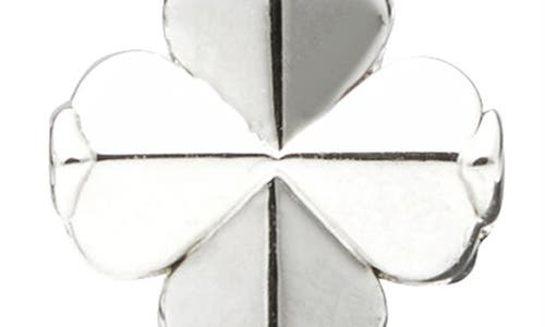 Kate Spade New York Spade Flower Huggie Hoop Earrings In Silver