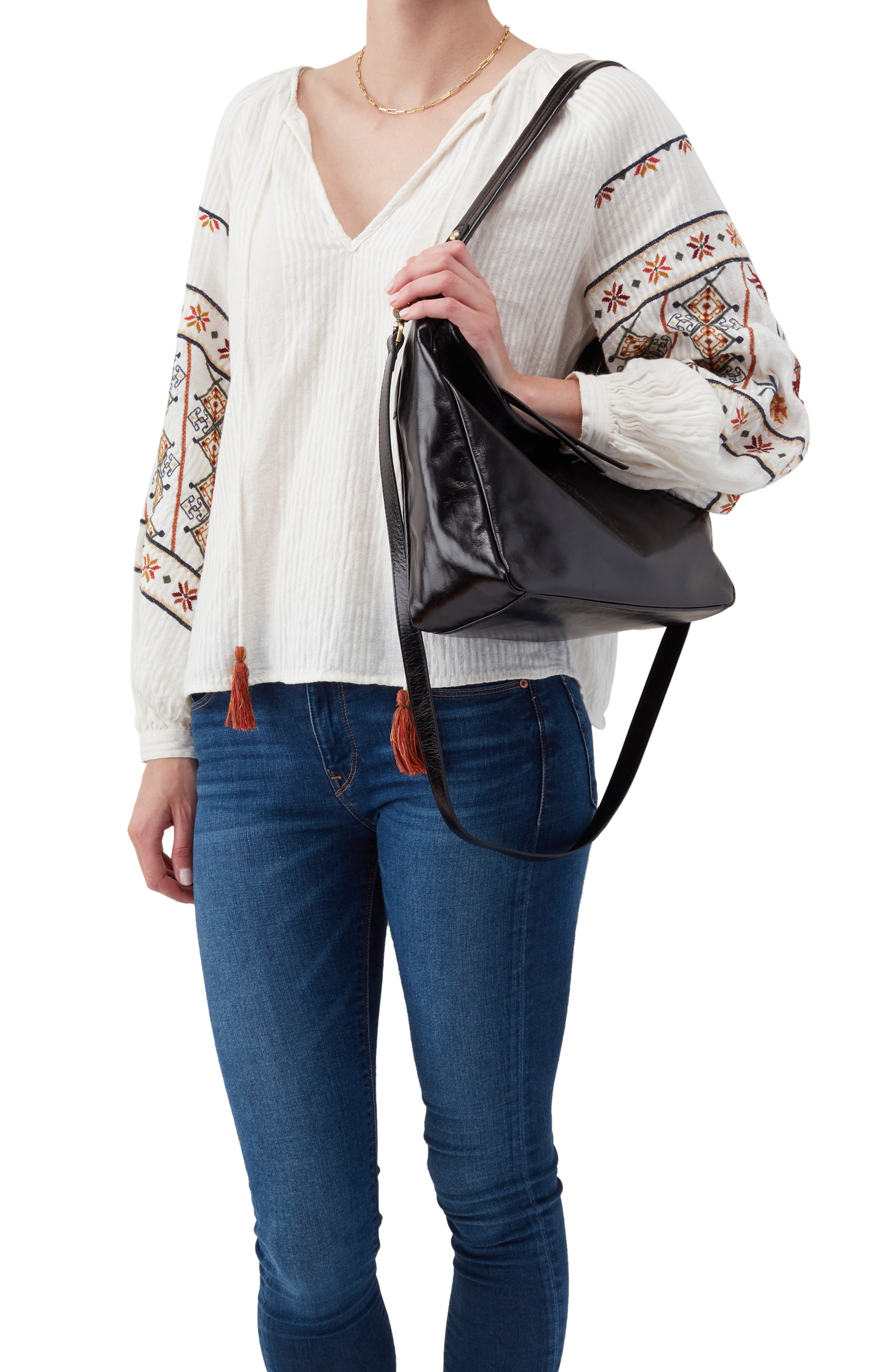 HOBO Delilah Leather Hobo, Alternate, color, 