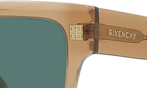 Givenchy Gv Day 53mm Square Sunglasses In Shiny Light Brown/green