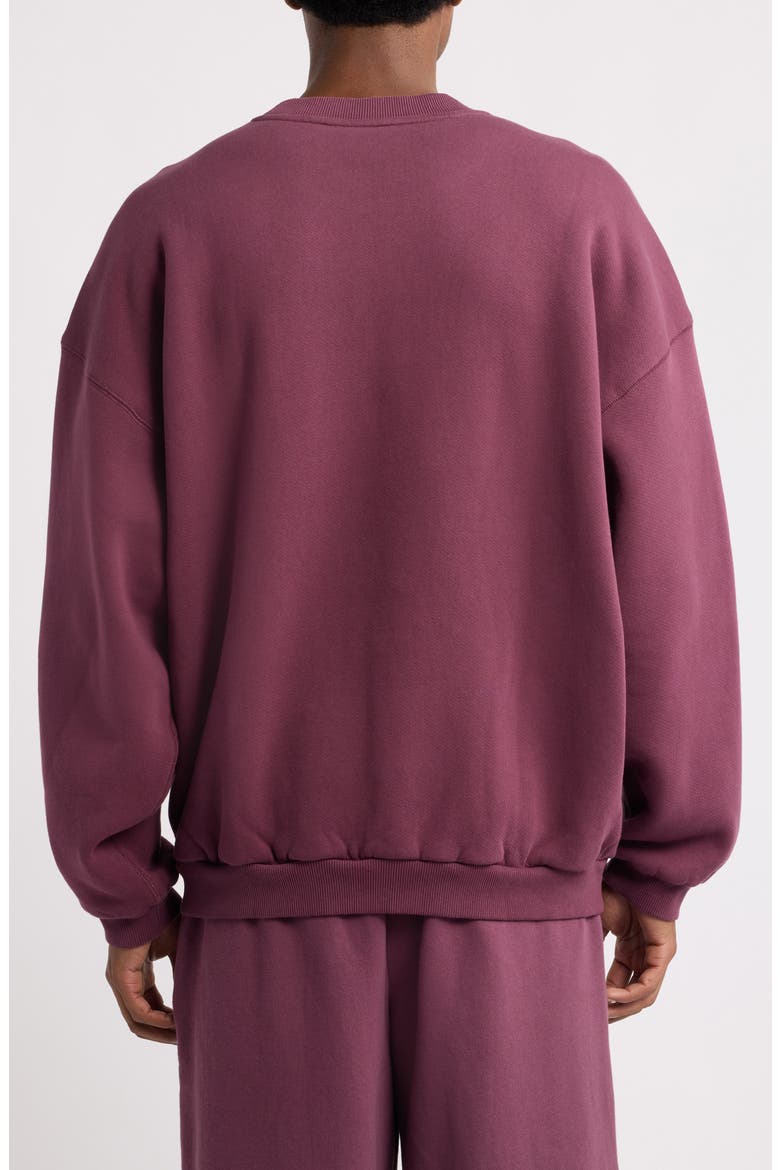 Oversize Core Crewneck Sweatshirt, Alternate, color, MAROON