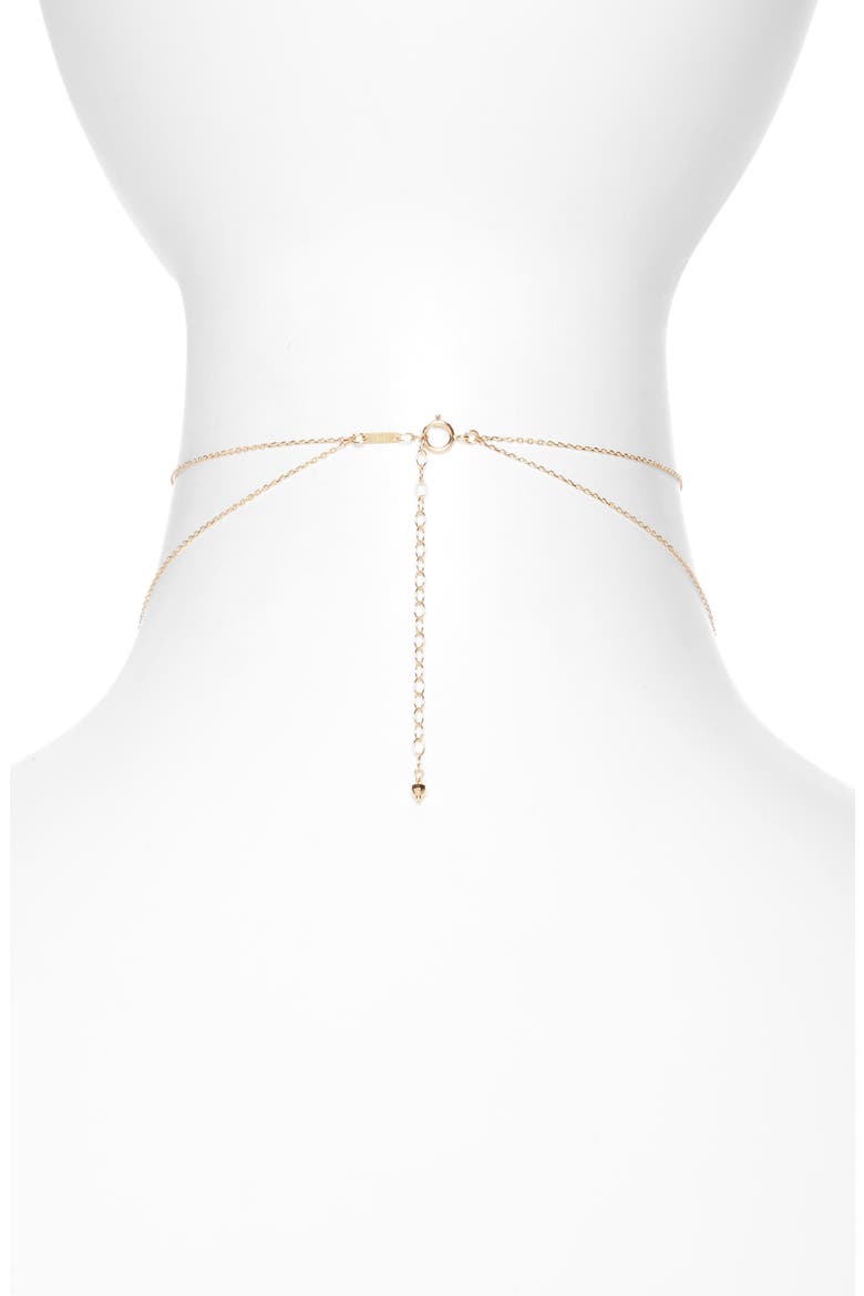 Sea of Beauty Diamond & Keshi Pearl Multistrand Choker, Alternate, color, YELLOW GOLD/ WHITE PEARL