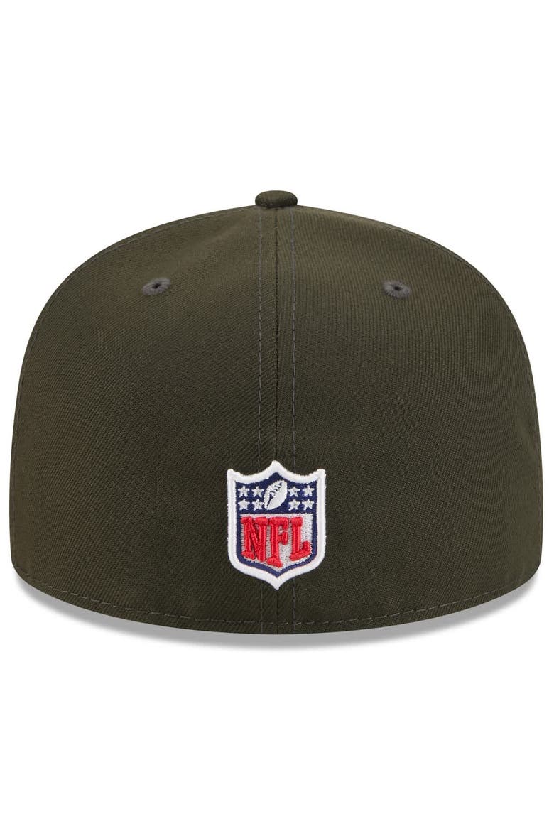 Men's New Era  Gotham Green New York Jets 2025 Rivalries Collection Sideline Rope 59FIFTY Fitted Hat, Alternate, color, Dark Green