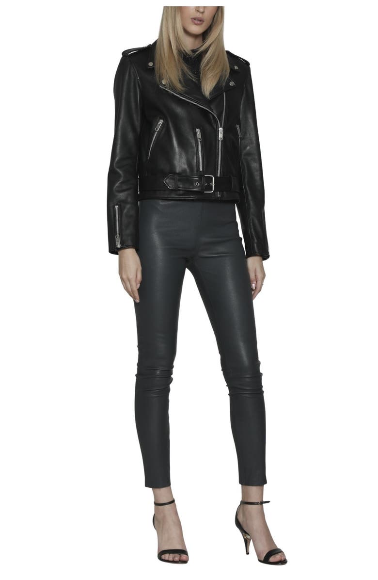 Walter Baker Kelsey Leather Moto Jacket, Main, color,