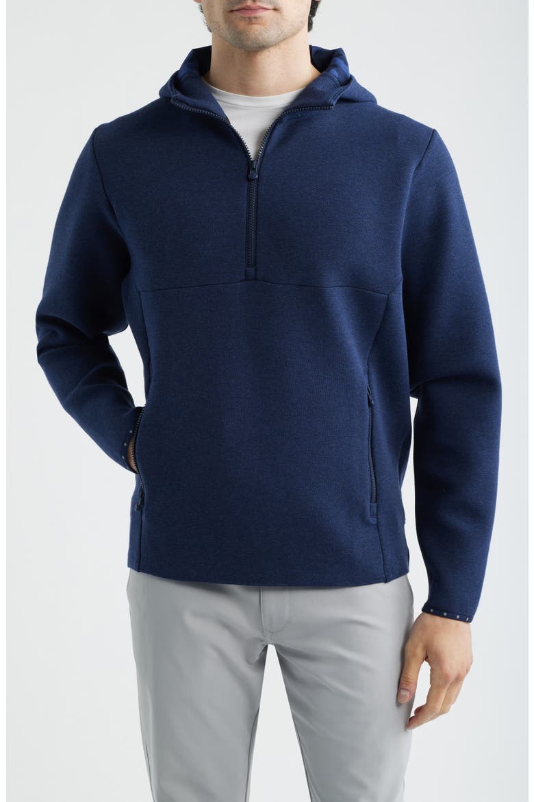 Calgary Quarter Zip Hoodie, Main, color, MALTESE BLUE