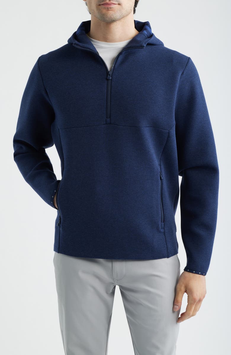 Greyson Calgary Quarter Zip Hoodie, Main, color, Maltese Blue