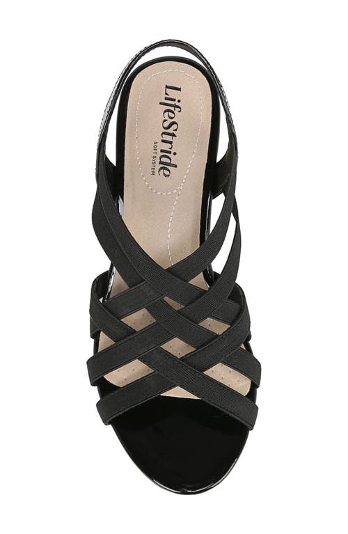 Shop Lifestride Yung Slingback Wedge Sandal In Black
