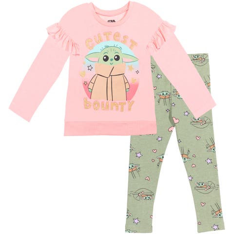 The Mandalorian Grogu 2-Piece Long Sleeve Tee and Leggings Set